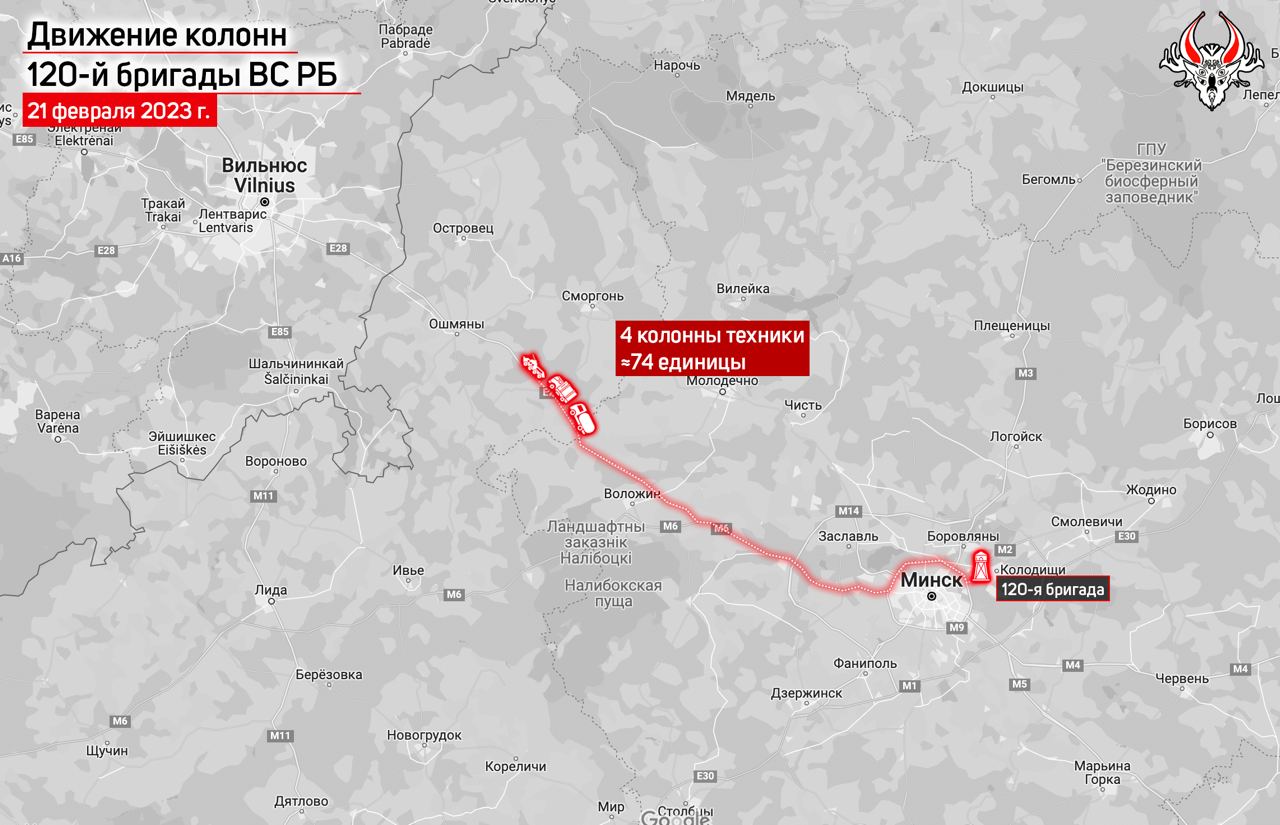Білорусь направила чотири колони з військовою технікою до кордону з Литвою, - &quot;Гаюн&quot;